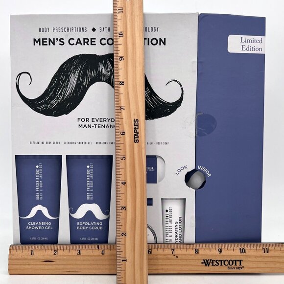 Mens Care Collection Shower Gel Shave Cream Body Soap Exfoliating Scrub Lip Balm - Picture 7 of 10